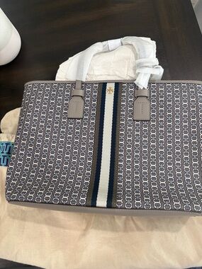 NWT Tory Burch Gemini Link Canvas Small Tote